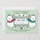 Dubbel de uitnodiging van de Fun Birthday Party (Voorkant)