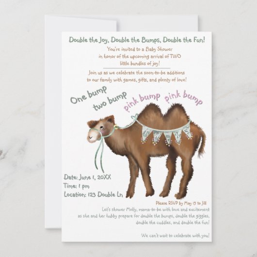 Dubbel de vreugde, dubbele liefde kaart (Voorkant)