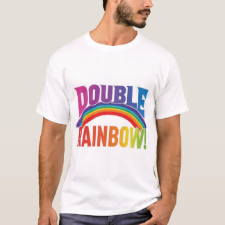 Dubbel de vreugde: dubbele regenboog! t-shirt