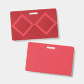 Dubbel Diamant Rode Badge – Aanpasbare Tag (Voor- en achterkant)