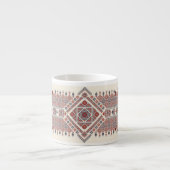 Dubbel Diamond Palestijnse Tatreez Expresso Mok (Voorkant)
