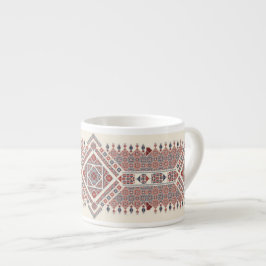 Dubbel Diamond Palestijnse Tatreez Expresso Mok