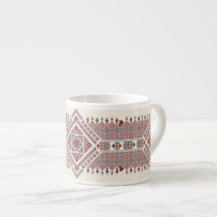 Dubbel Diamond Palestijnse Tatreez Expresso Mok