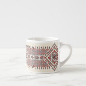Dubbel Diamond Palestijnse Tatreez Expresso Mok (Rechts)