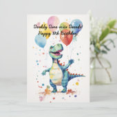 Dubbel Dino-mite Decennium! 10e verjaardagskaart Kaart (Staand voorkant)