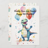 Dubbel Dino-mite Decennium! 10e verjaardagskaart Kaart (Voorkant / Achterkant)