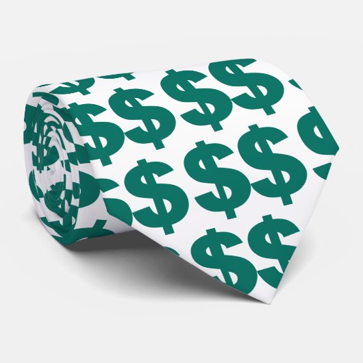 $$ Dubbel dollarteken Stropdas (Opgerold)