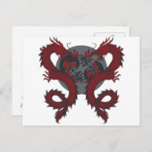 Dubbel dragon Briefkaart (Voorkant / Achterkant)