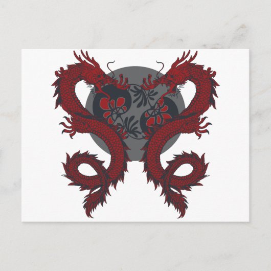 Dubbel dragon Briefkaart (Voorkant)