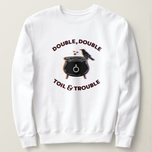 Dubbel dubbelkleurig en onoplosbaar wit Sweatshirt (Design voorkant)
