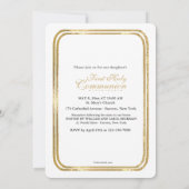 Dubbel Dun Goud Lijst Foto Religieuze Uitnodiginge Kaart (Achterkant)