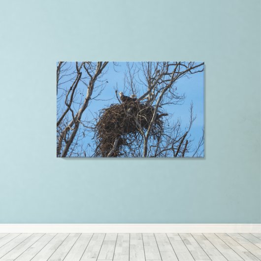 Dubbel Eagle Trouble Canvas Afdruk (Insitu (Houten vloer))