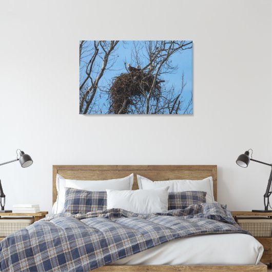 Dubbel Eagle Trouble Canvas Afdruk (Insitu (Slaapkamer))