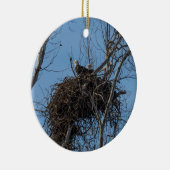 Dubbel Eagle Trouble Keramisch Ornament (Rechts)