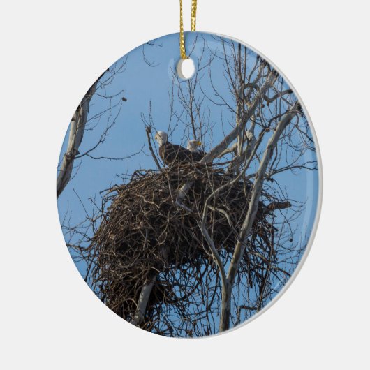 Dubbel Eagle Trouble Keramisch Ornament (Links)