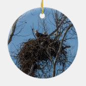 Dubbel Eagle Trouble Keramisch Ornament (Achterkant)