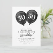 Dubbel Feest Verjaardagsfeestje Samen Kaart (Staand voorkant)