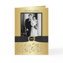 Dubbel Foto 50ste Verjaardags Uitnodigingskaart