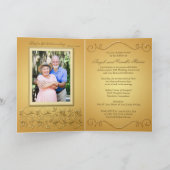 Dubbel Foto 50ste Verjaardags Uitnodigingskaart (Binnen)