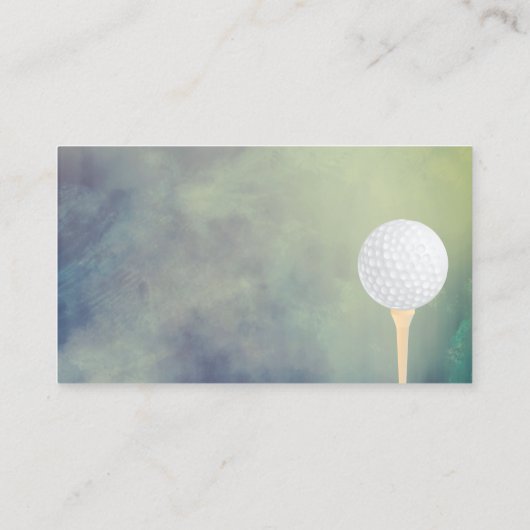 dubbel gekantte sjabloon voor een golfbal visiteka visitekaartje (Achterkant)