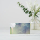 dubbel gekantte sjabloon voor een golfbal visiteka visitekaartje (Staand voorkant)