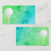 dubbel gekantte sjabloon voor een golfbal visiteka visitekaartje (Voorkant / Achterkant)