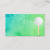 dubbel gekantte sjabloon voor een golfbal visiteka visitekaartje (Achterkant)