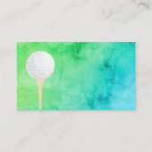 dubbel gekantte sjabloon voor een golfbal visiteka visitekaartje (Voorkant)