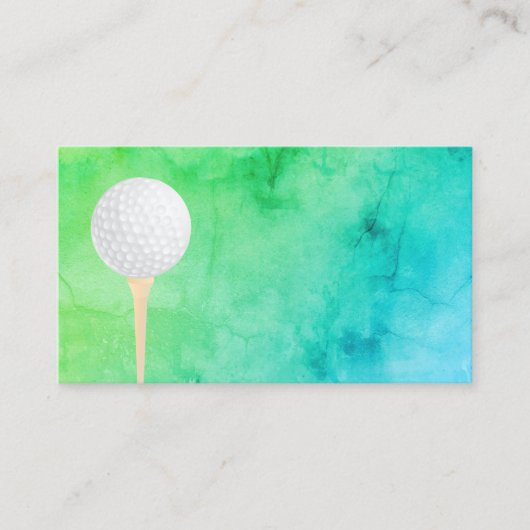 dubbel gekantte sjabloon voor een golfbal visiteka visitekaartje (Voorkant)