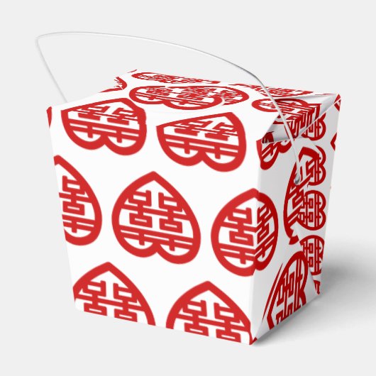 Dubbel Geluk 囍 Shuangxi Chinees Hanzi Hart Bedankdoosjes (Achterkant)