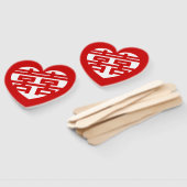 Dubbel Geluk 囍 Shuangxi Chinees Hanzi Hart Handwaaier (Niet-gemonteerd)