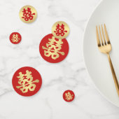 Dubbel geluk bruiloft confetti (Groep)