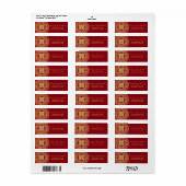 Dubbel Geluk Chinees adreslabel Etiket (Full Sheet)