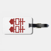 Dubbel geluk Chinees net getrouwd bruiloft Bagagelabel (Achterkant horizontaal)