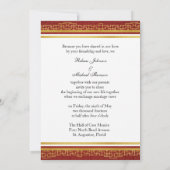 Dubbel geluk Chinees thema bruiloft uitnodigt Kaart (Achterkant)