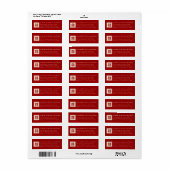 Dubbel Geluk Chinees Trouwadres Etiket (Full Sheet)