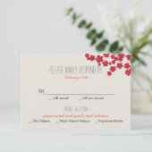 Dubbel Geluk Chinese Bruiloft Uitnodiging - RSVP (Staand voorkant)