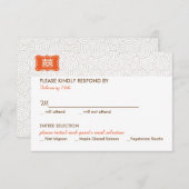 Dubbel Geluk Chinese Bruiloft Uitnodiging - RSVP (Voorkant / Achterkant)