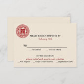 Dubbel Geluk Chinese Bruiloft Uitnodiging - RSVP (Voorkant / Achterkant)