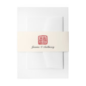 Dubbel geluk Chinese bruiloft Uitnodigingen Wikkel (Voorkant Voorbeeld)