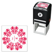 Dubbel Geluk Chinese Bruiloft Zelf Inking Stempel (In situ)