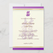 Dubbel Geluk, Chinese Trouw Uitnodigingen (Achterkant)