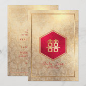 Dubbel Geluk Faux Roos Goud, DIY Achtergrond Kaart (Voorkant / Achterkant)