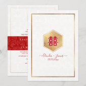 Dubbel Geluk Faux Roos Goud, DIY Achtergrond Kaart (Voorkant / Achterkant)