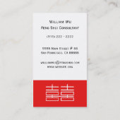 Dubbel geluk - Feng Shui Visitekaartje (Achterkant)