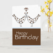 Dubbel geluk - Happy Birthday Kaart (Gele Bloem)