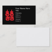 Dubbel geluk in het rode Visitekaartje (Voorkant / Achterkant)