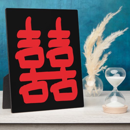 Dubbel geluk in Red Plaque Fotoplaat (Zijkant)