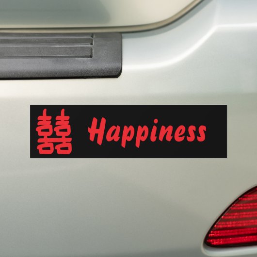 Dubbel geluk in rode Bumpersticker (Op auto)