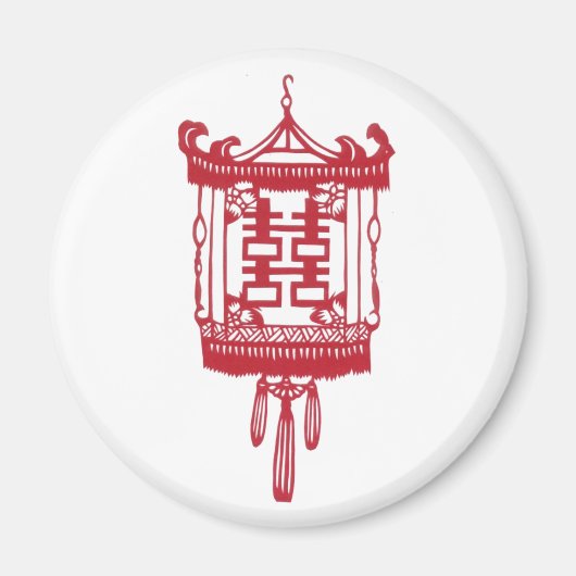 Dubbel geluk Lantern Magneet (Voorkant)